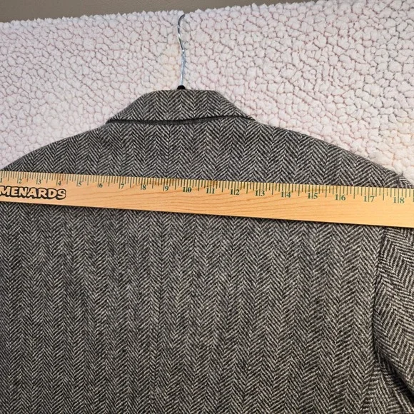 Vtg Bradmore Mens 40R Brown Wool Herringbone Tweed Blazer Jacket Preppy Academia - Picture 12 of 14